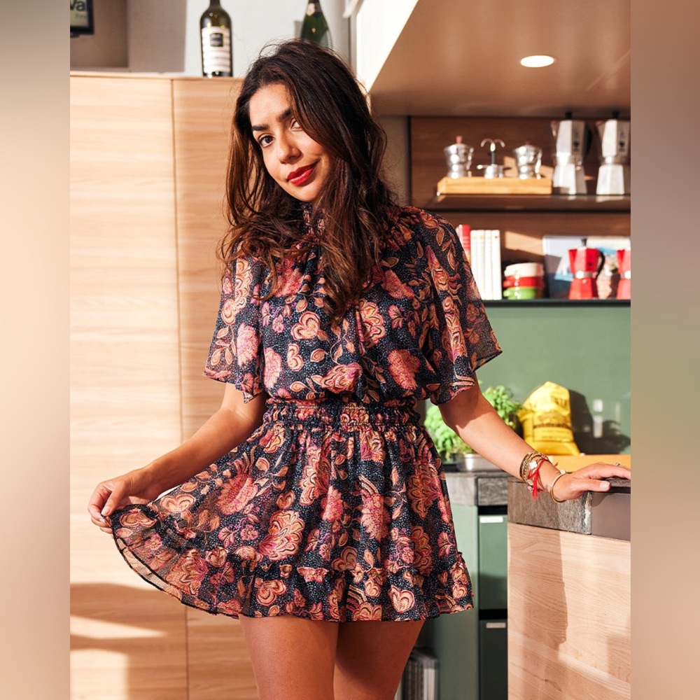 MISA Los Angeles Nathalie Dress in Flora Dot - Picture 7 of 7
